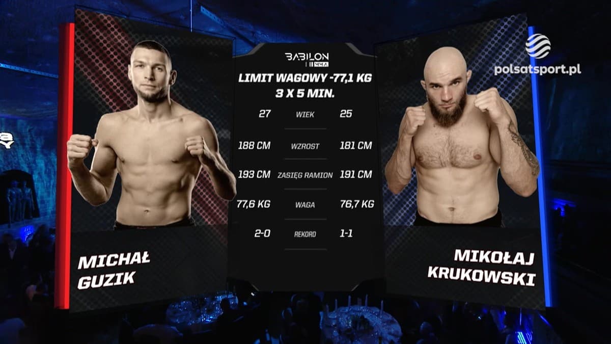 Babilon MMA 40 — grafika zestawienia przed walką z Mikołajem Krukowskim
