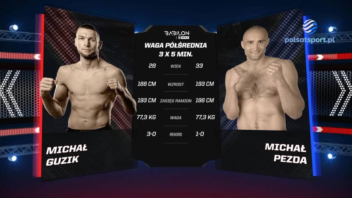 Babilon MMA 44 — grafika zestawienia przed walką z Michałem Pezdą (TKO w 3. rundzie)