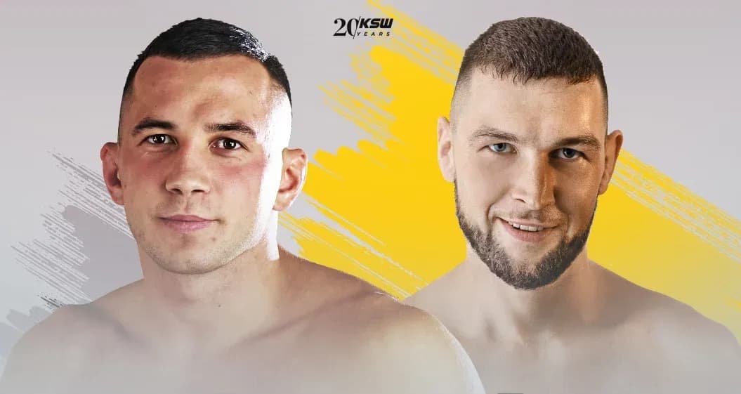 Grafika zapowiedzi KSW 97 — Rusiński i Guzik